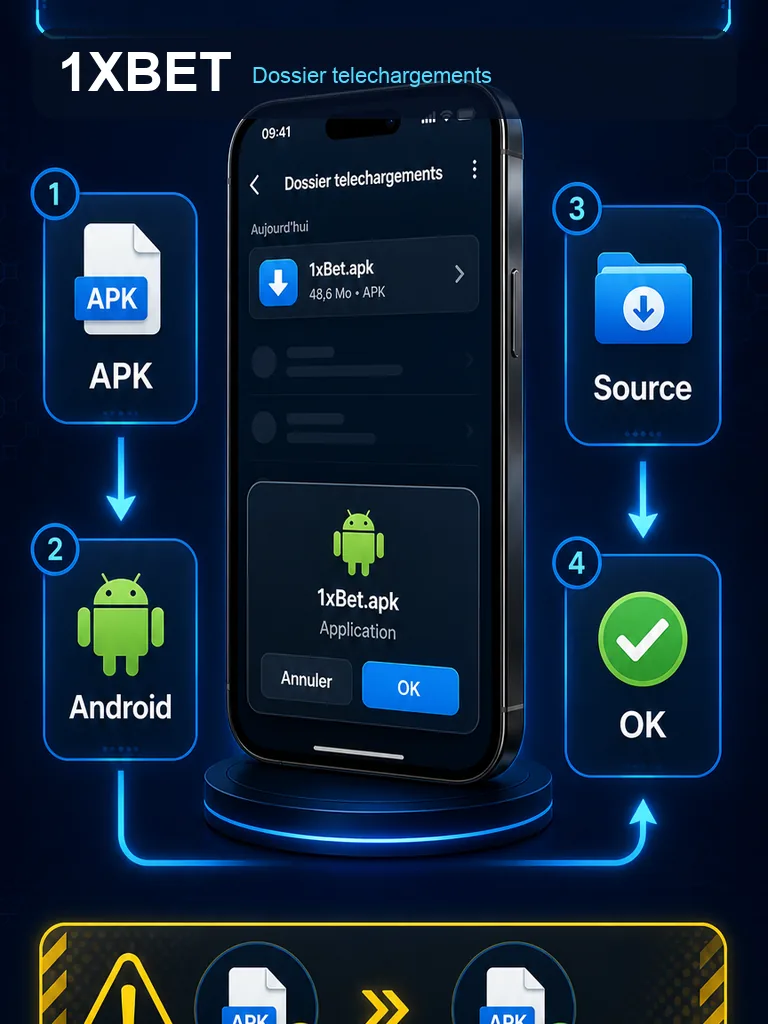 Infographie 1xBet APK - Dossier telechargements — 1xBet APK : comprendre avant l’installation