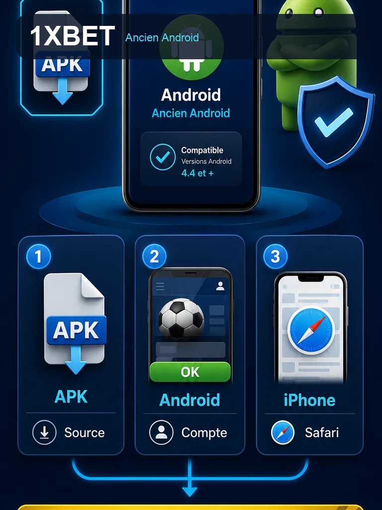 Infographie 1xBet APK - Ancien Android