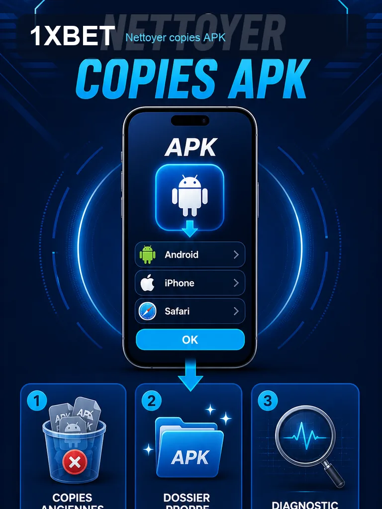 Infographie 1xBet APK - Nettoyer copies APK