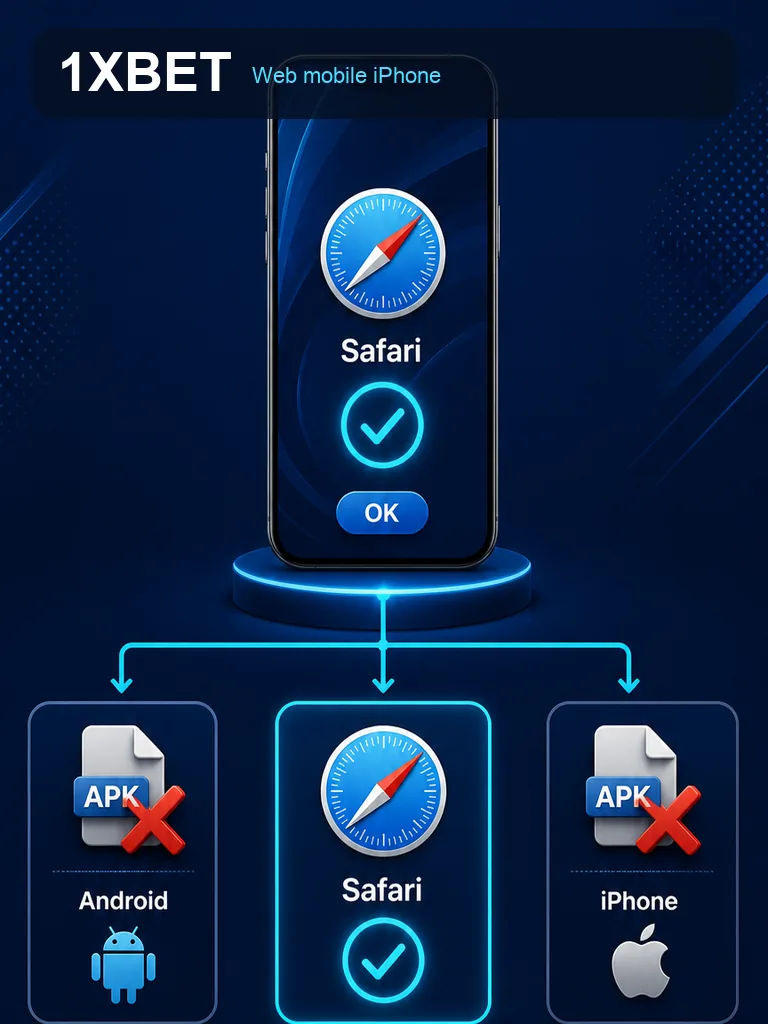 Infographie 1xBet APK - Web mobile iPhone