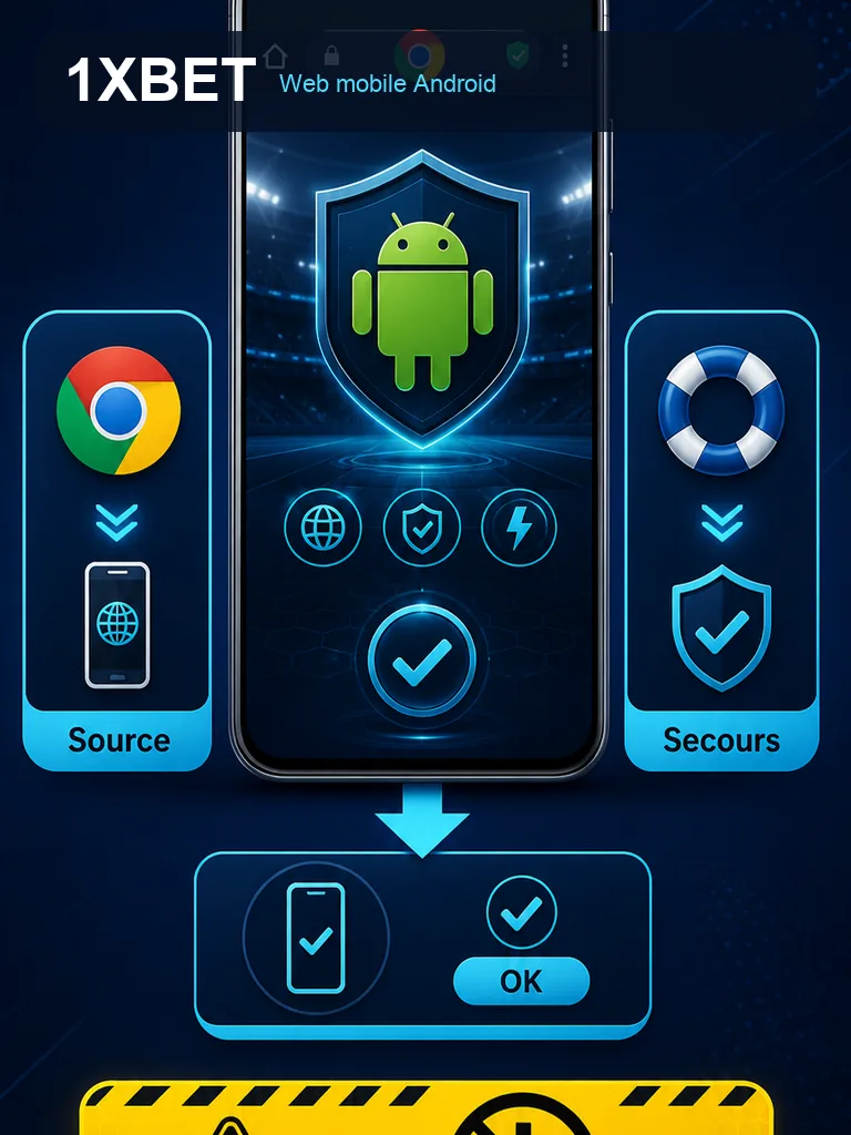 Infographie 1xBet APK - Web mobile Android