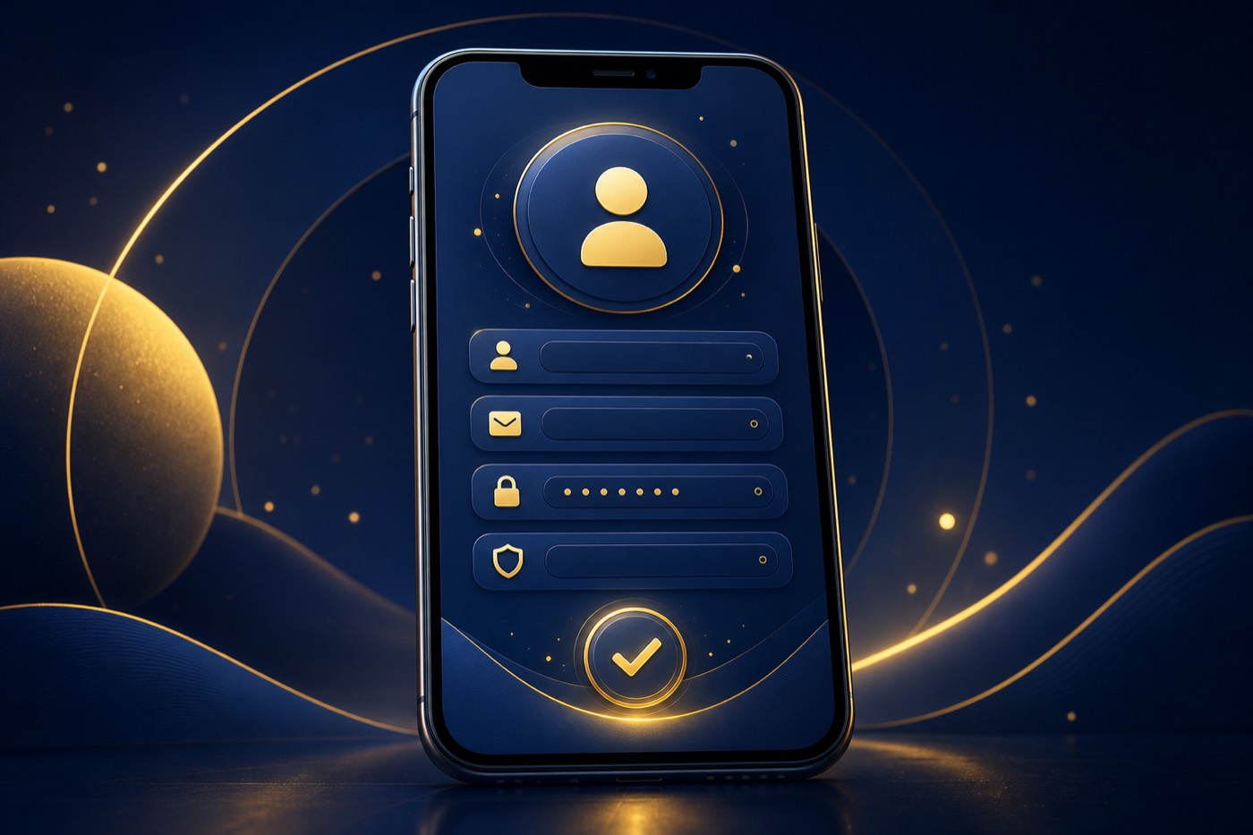 Signup form displayed on a phone screen during 1xBet registration