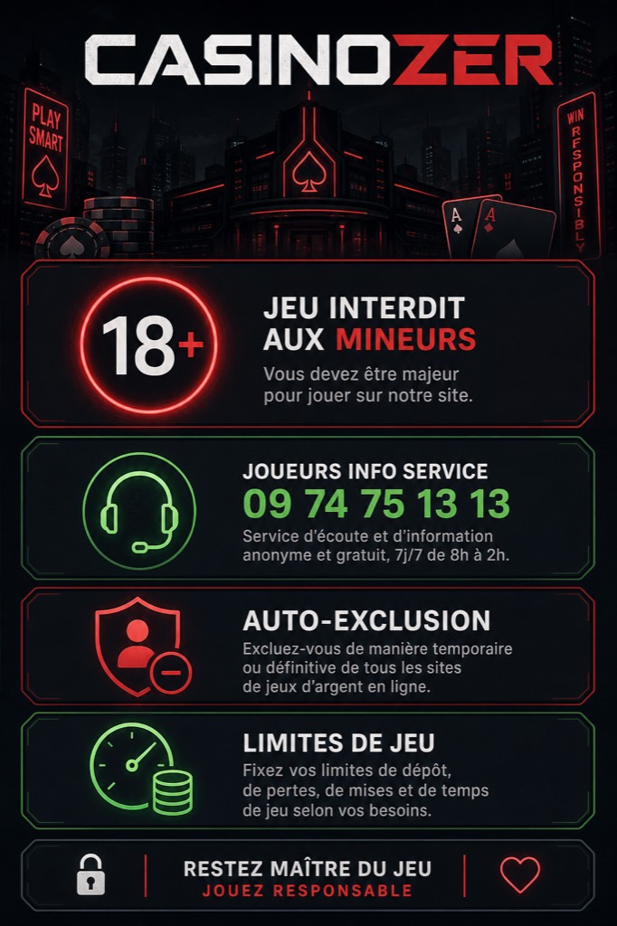 Outils de jeu responsable et numero de Joueurs Info Service