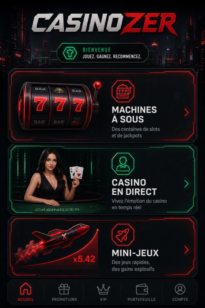 Categories de jeux dans le lobby mobile
